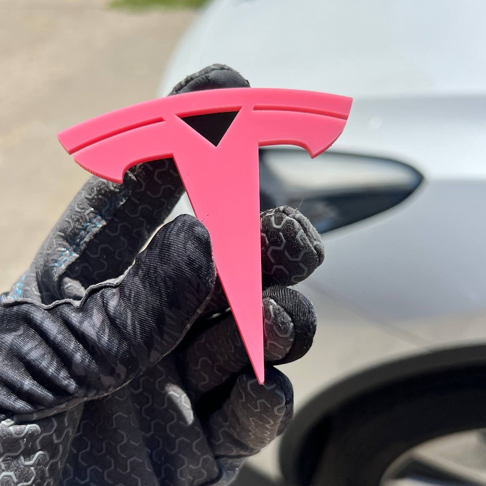 2PCS Tesla 3D Emblems – Multicolor Acrylic Badges for Car & SUV