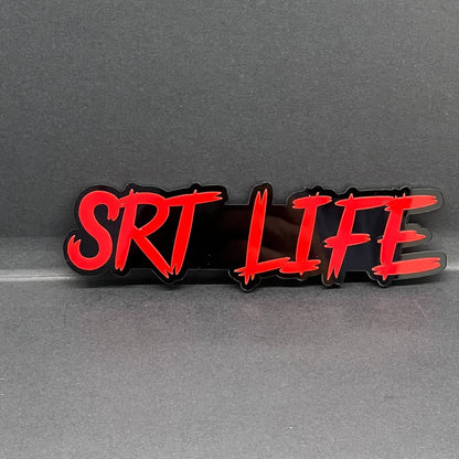 SRT LIFE Multicolor Emblems –  SRT Side Fender Badges (Set of 2) for SRT Emblem