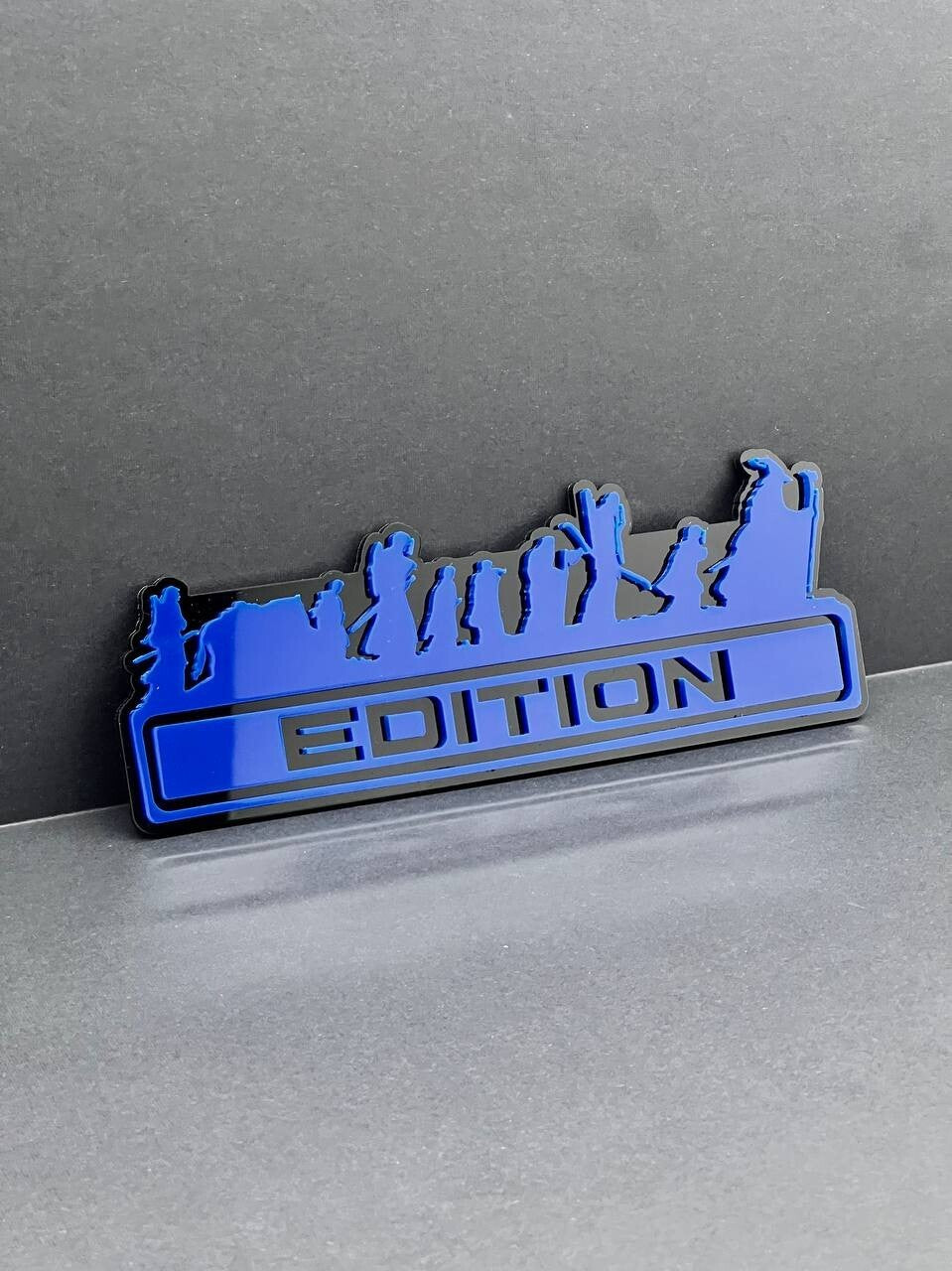 1PC LOTR Blue Edition Emblem Car Badges Badass 3D Sticker LOTR  Decal Multicolor