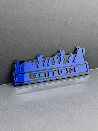 1PC LOTR Blue Edition Emblem Car Badges Badass 3D Sticker LOTR  Decal Multicolor