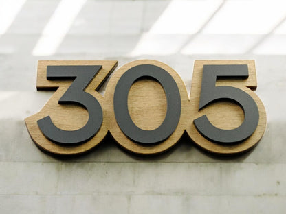 Door Sign Numbers Laser Cut Custom House Numbers Address Plaques 3d