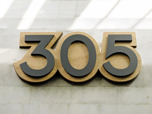 Door Sign Numbers Laser Cut Custom House Numbers Address Plaques 3d
