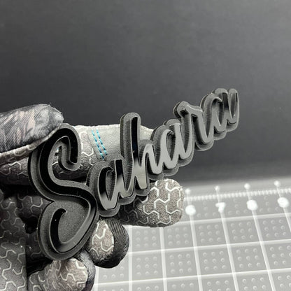 1PC SAHARA Emblem – 3D Acrylic Multicolor Fender or Tailgate Car Badge Decal