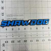1PCS SHAWDOG Emblem – Durable 3D Multicolor Acrylic Car & SUV Fender Badge