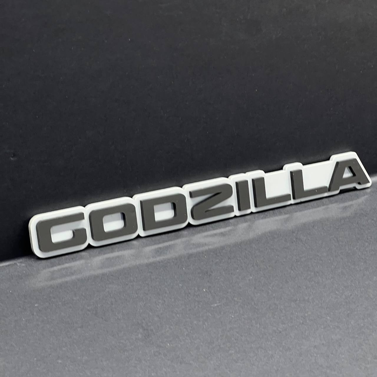 1PC GODZILLA 3D Lettering Emblem – Exterior Badge Decal for Trunk Fender or Door