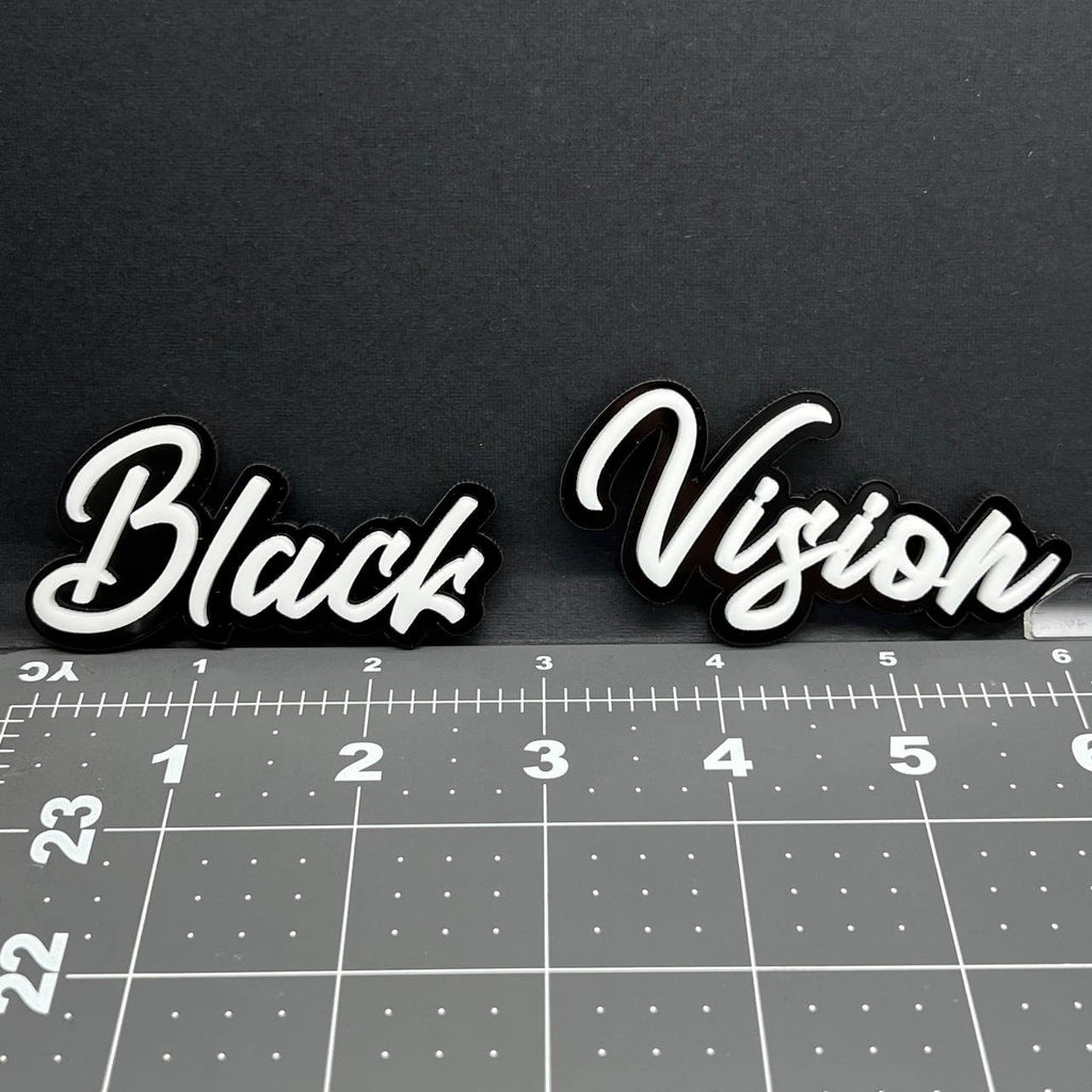 1PC Black Vision 3D Multicolor Acrylic Emblem Badge for Car SUV or Truck