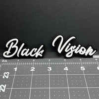 1PC Black Vision 3D Multicolor Acrylic Emblem Badge for Car SUV or Truck