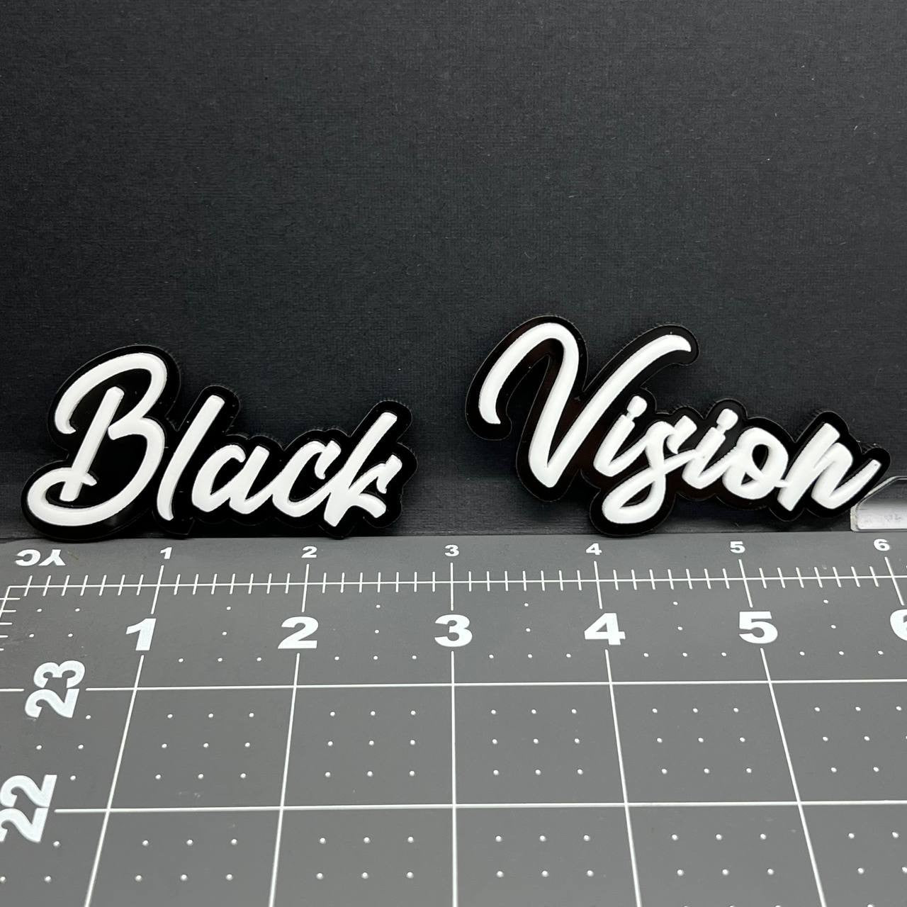1PC Black Vision 3D Multicolor Acrylic Emblem Badge for Car SUV or Truck