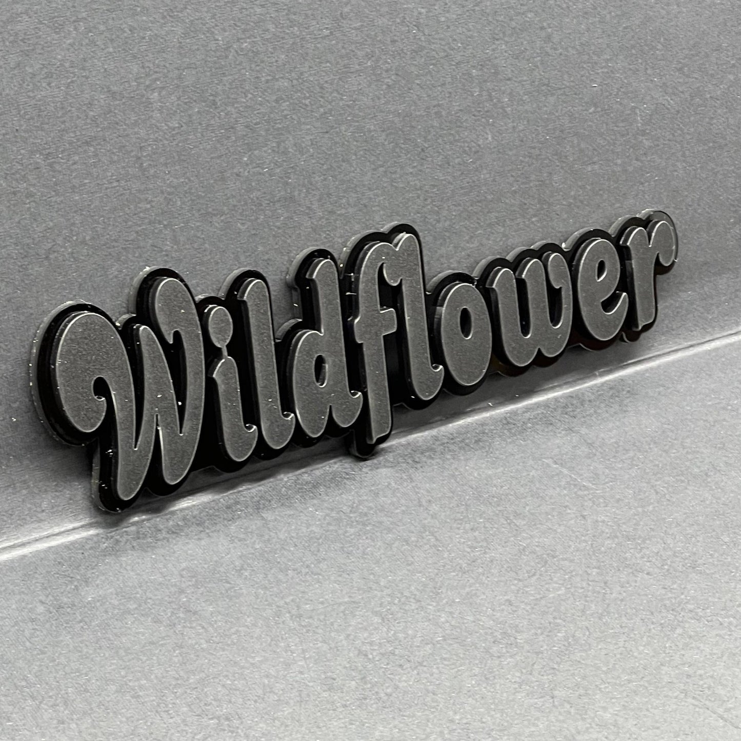 1PC WILDFLOWER Emblem – Custom 3D Multicolor Acrylic Car Exterior Badge