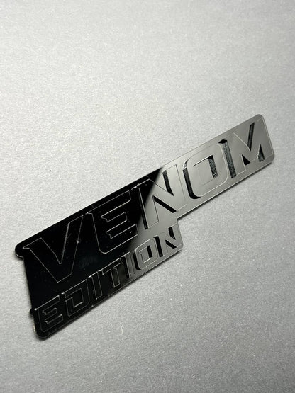 1pcs Venom Black Edition Emblem Car Badges Badass 3D Sticker Decal Multicolor