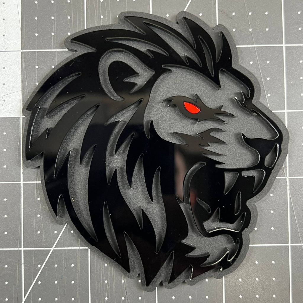 1pcs LION Multicolor 3D Acrylic Emblem – Custom Car, Truck & SUV Exterior Badge