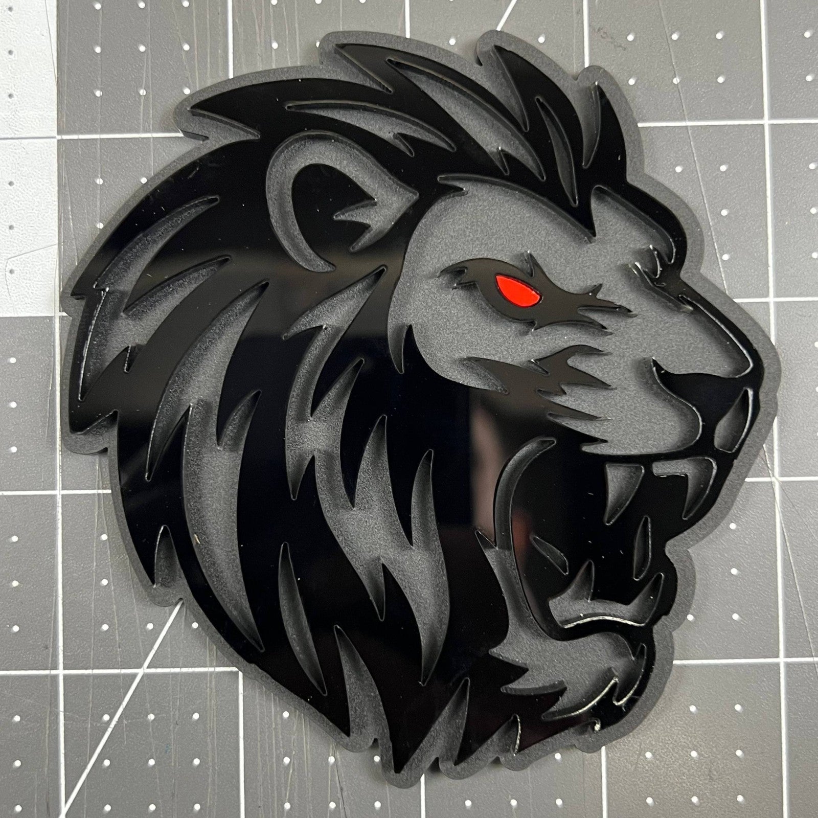 1pcs LION Multicolor 3D Acrylic Emblem – Custom Car, Truck & SUV Exterior Badge