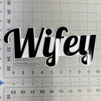 1PCS WIFEY Emblem – Durable 3D Multicolor Acrylic Car & SUV Fender Badge