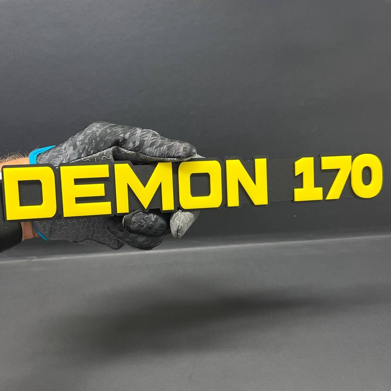 1pcs DEMON 170 Emblem Car Badges 3D Sticker DEMON 170 Decal Multicolor