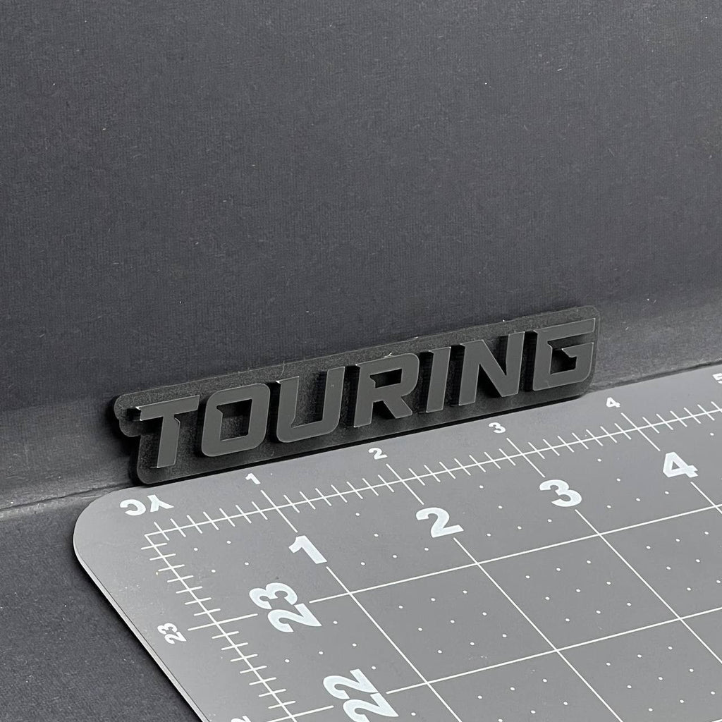 1PC TOURING Emblem – 3D Acrylic Tailgate Badge Decal for Car, Truck, SUV