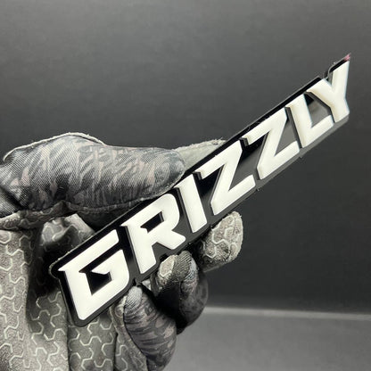 1PCS GRIZZLY Emblem – Custom 3D Multicolor Acrylic Car, Truck & SUV Badge