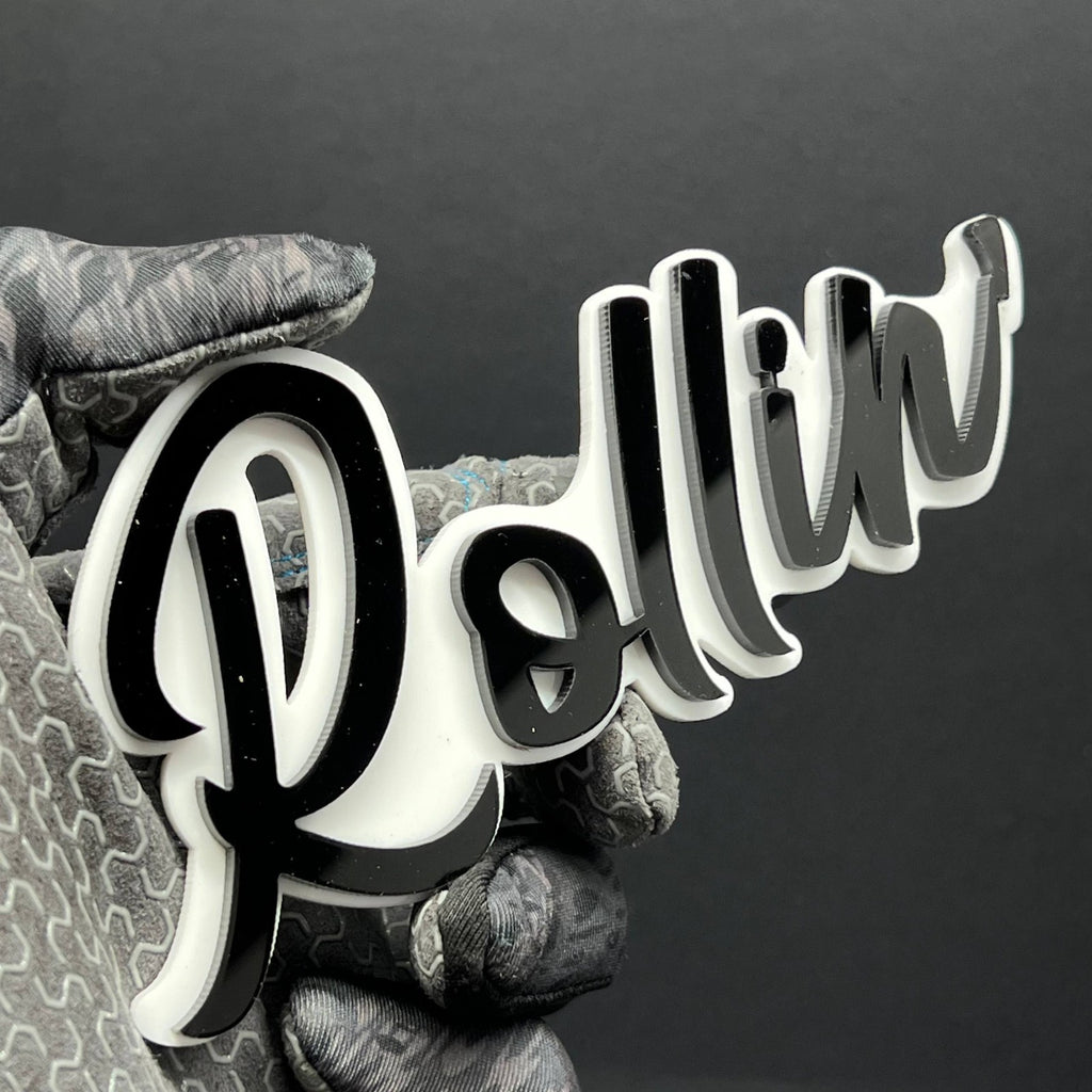 1pcs Rollin 3D Emblem – Multicolor Acrylic Car Badge for Fender & Trunk