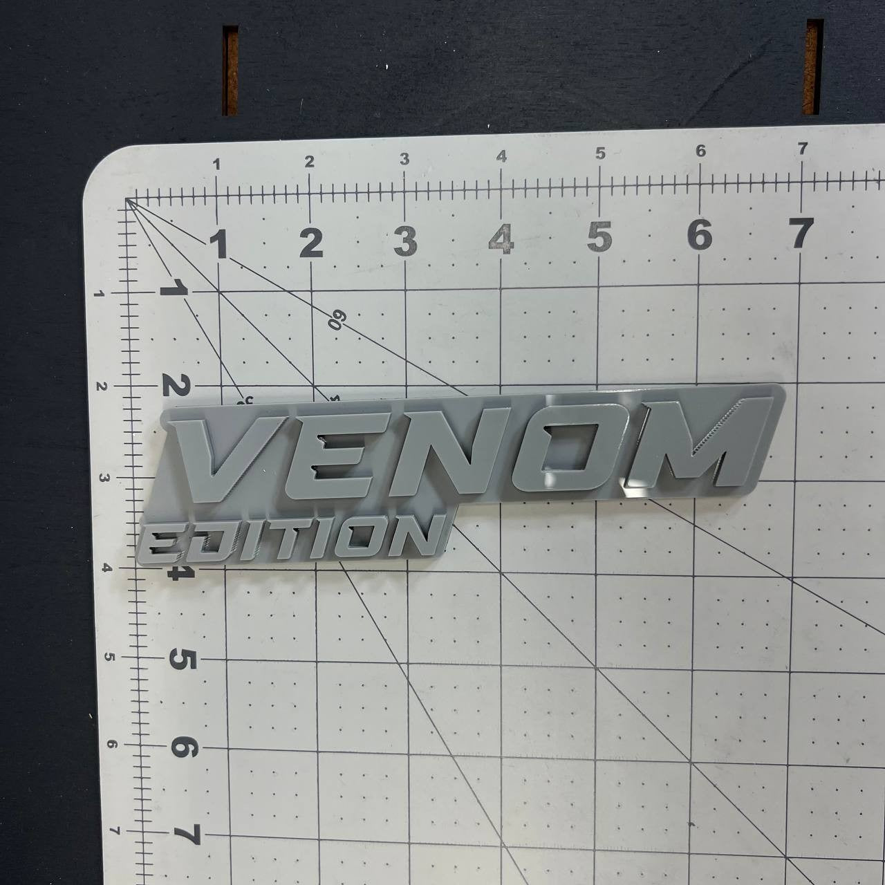 1PC Venom Grey Emblem Badass 3D Acrylic Multicolor Car Exterior Fender Tailgate