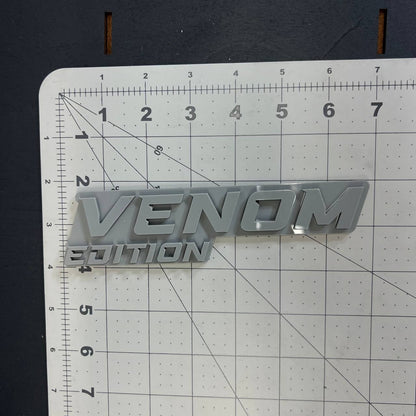 1PC Venom Grey Emblem Badass 3D Acrylic Multicolor Car Exterior Fender Tailgate