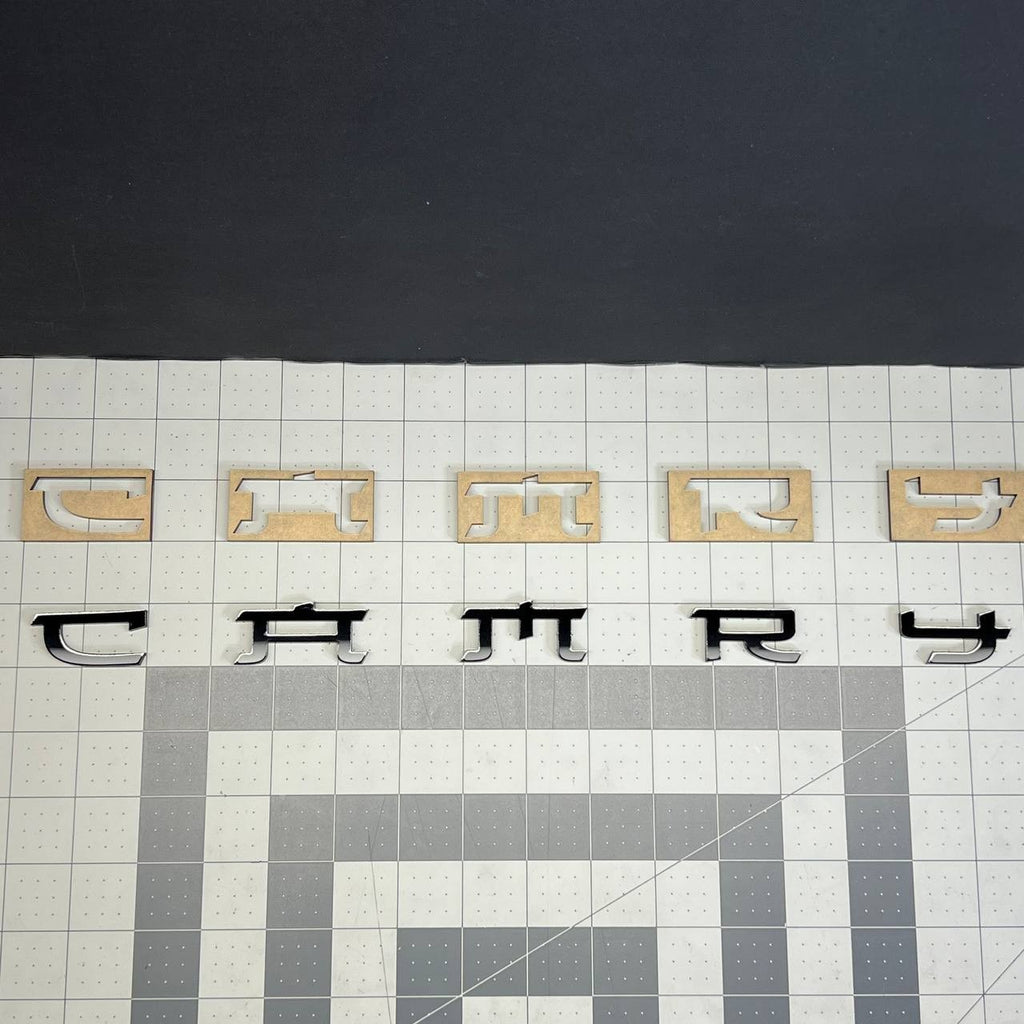 CAMRY Multicolor Emblem Letters – 3D Acrylic Rear Trunk Car Badge Decal 1pc
