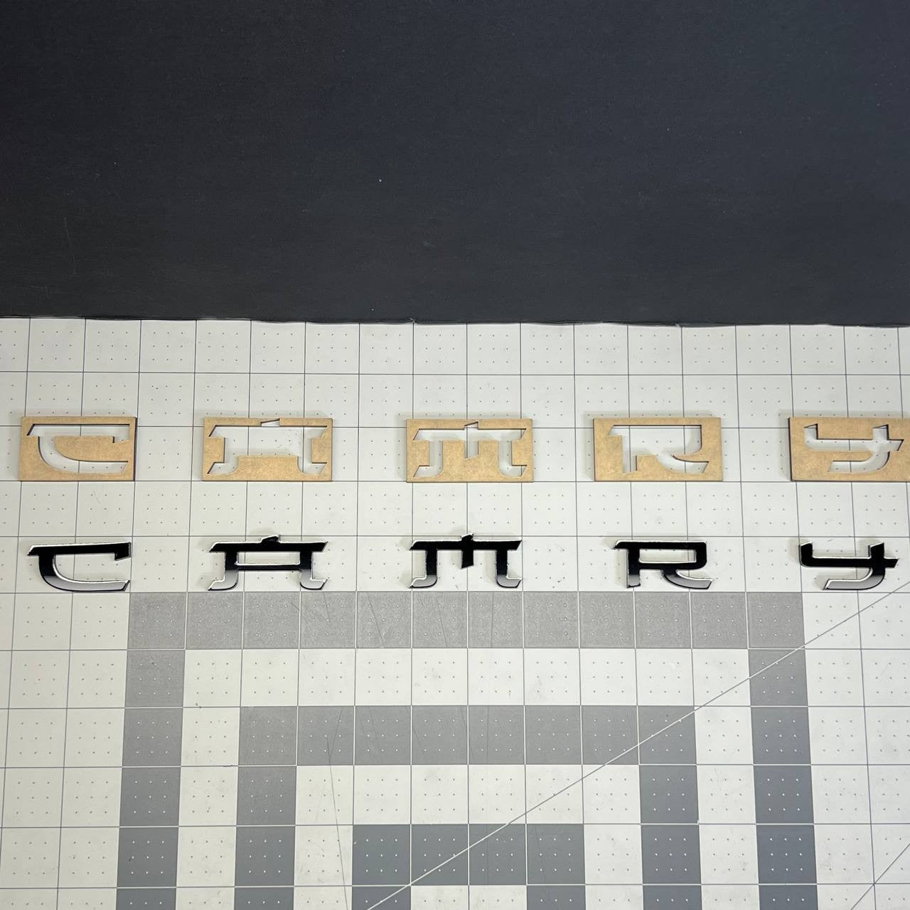 CAMRY Multicolor Emblem Letters – 3D Acrylic Rear Trunk Car Badge Decal 1pc