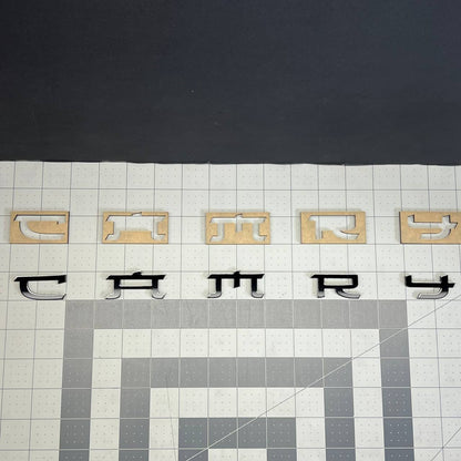 CAMRY Multicolor Emblem Letters – 3D Acrylic Rear Trunk Car Badge Decal 1pc