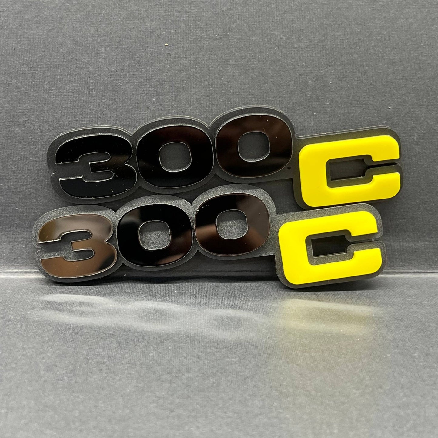 Chrysler 300C 3D Acrylic Emblem Set – Custom Exterior Fender Badge Pair