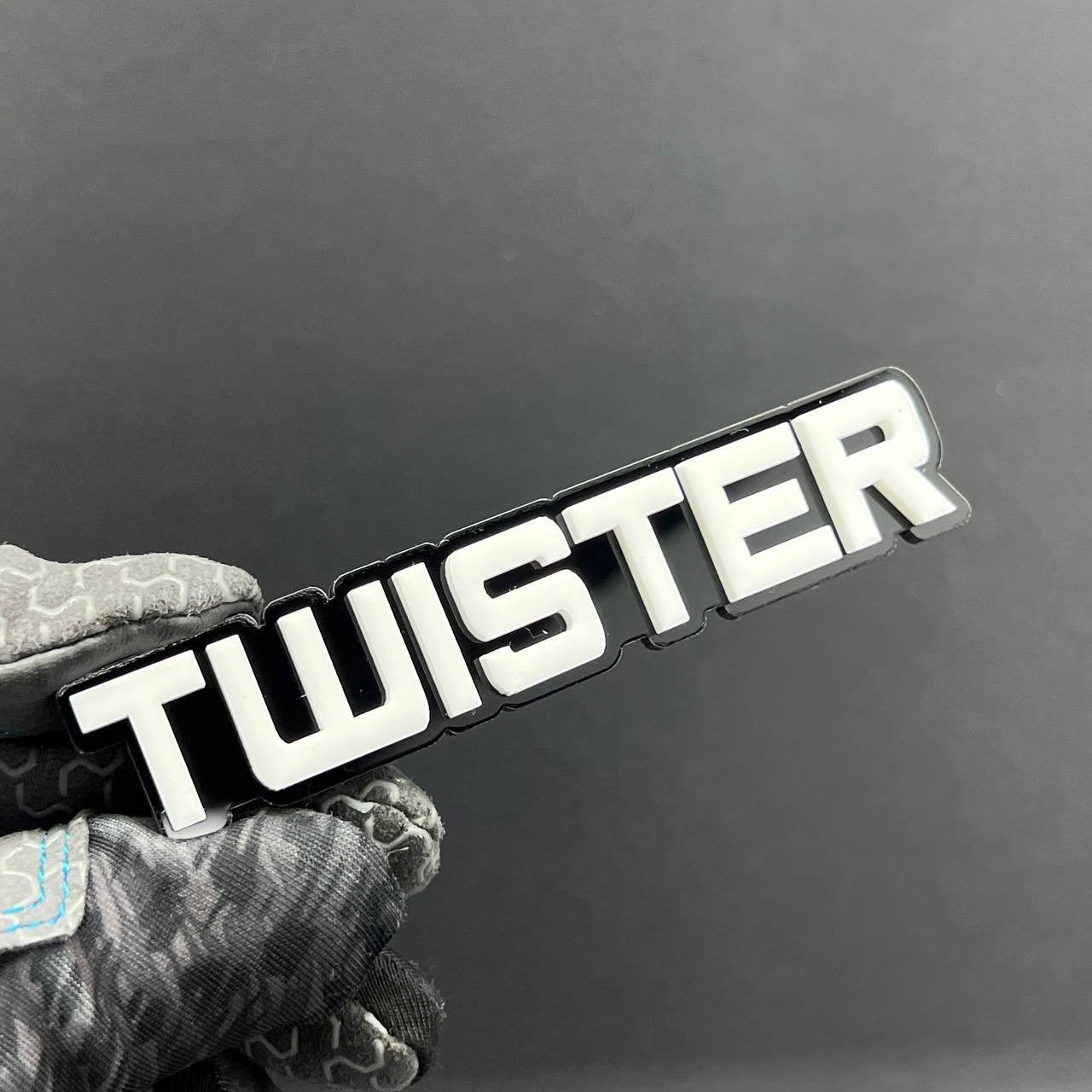 1x TWISTER 3D Acrylic Emblem – Custom Multicolor Car, Truck & SUV Exterior Badge