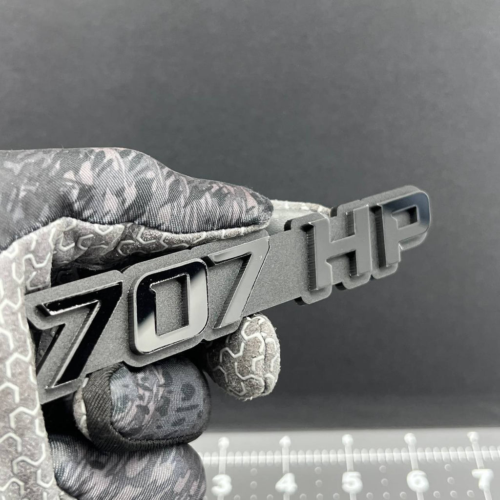 2PCS 707HP Emblems – 3D Acrylic Fender Engine Badge Pair for Car Truck SUV