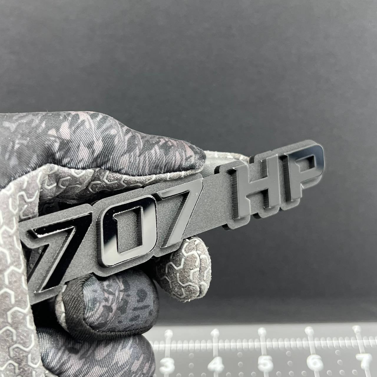 2PCS 707HP Emblems – 3D Acrylic Fender Engine Badge Pair for Car Truck SUV