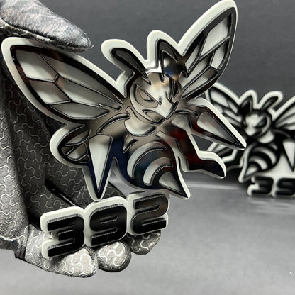 2PCS 392 Hornet Badges – Aggressive Bee 3D Acrylic Car & Truck Fender Emblems