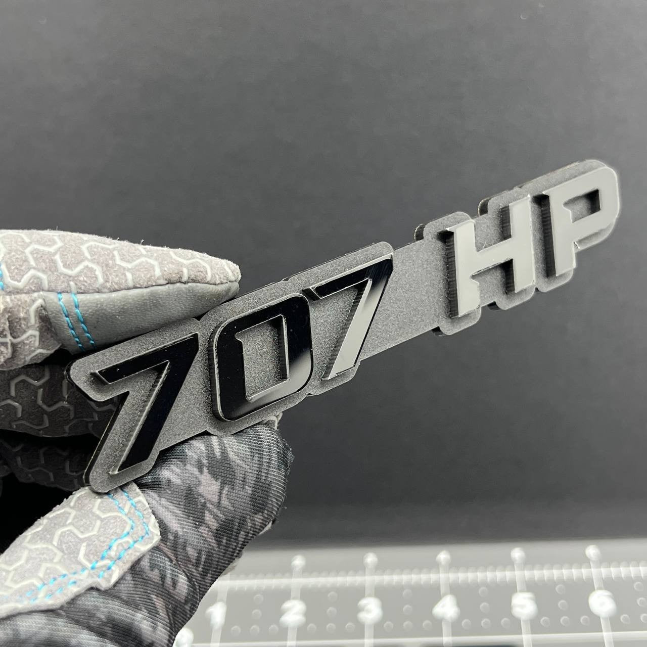 2PCS 707HP Emblems – 3D Acrylic Fender Engine Badge Pair for Car Truck SUV