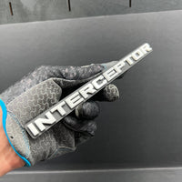 1pc INTERCEPTOR Multicolor 3D Car Emblem – Durable Badge for Car, SUV & Truck