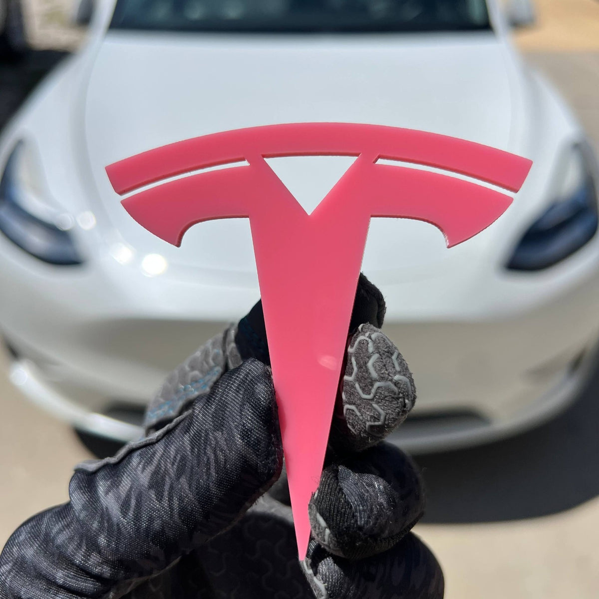 2PCS Tesla 3D Emblems – Multicolor Acrylic Badges for Car & SUV
