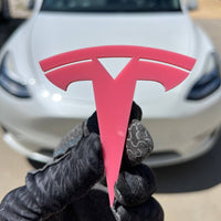 2PCS Tesla 3D Emblems – Multicolor Acrylic Badges for Car & SUV