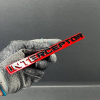 1pc INTERCEPTOR 3D Emblem Badge – Acrylic Car, SUV & Truck Fender/Tailgate Decal