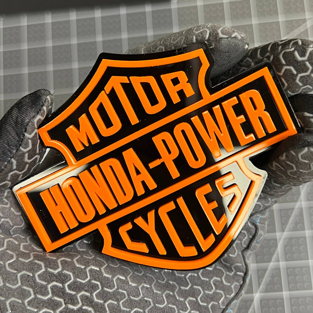 HONDA POWER 3D Emblem – Durable Multicolor Acrylic Motorcycle Badge (1PC)