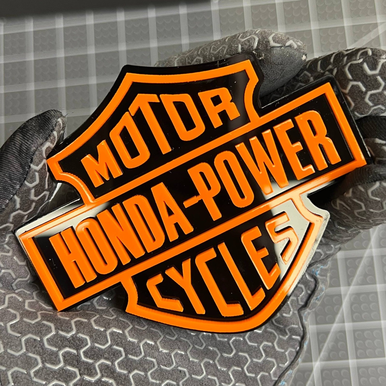 HONDA POWER 3D Emblem – Durable Multicolor Acrylic Motorcycle Badge (1PC)