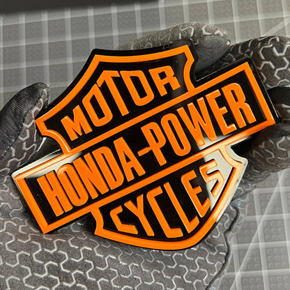 HONDA POWER 3D Emblem – Durable Multicolor Acrylic Motorcycle Badge (1PC)