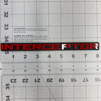 1PC INTERCEPTOR Emblem – Custom 3D Acrylic Multicolor Car & SUV Badge