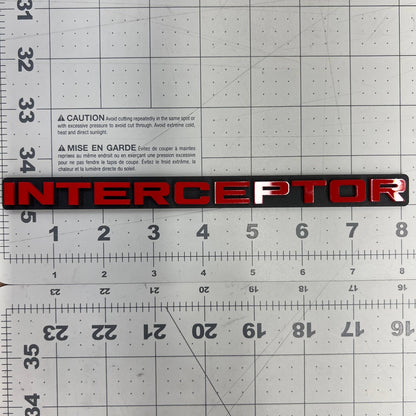1PC INTERCEPTOR Emblem – Custom 3D Acrylic Multicolor Car & SUV Badge