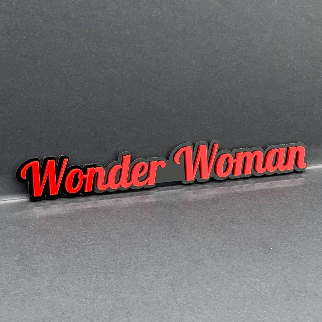 Wonder Woman 3D Emblem – Custom Acrylic Car, Truck & SUV Badge 1pcs