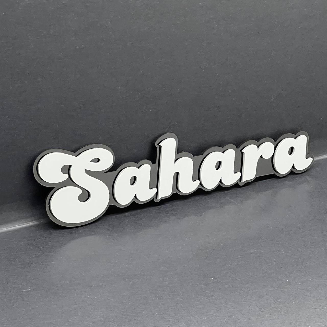 1PC SAHARA Badge – Multicolor 3D Fender Emblem for Jeep Wrangler Sahara