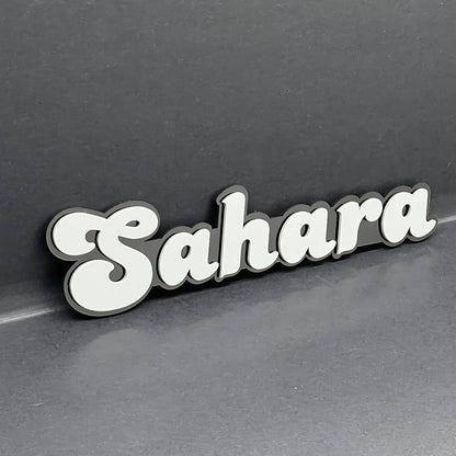 1PC SAHARA Badge – Multicolor 3D Fender Emblem for Jeep Wrangler Sahara