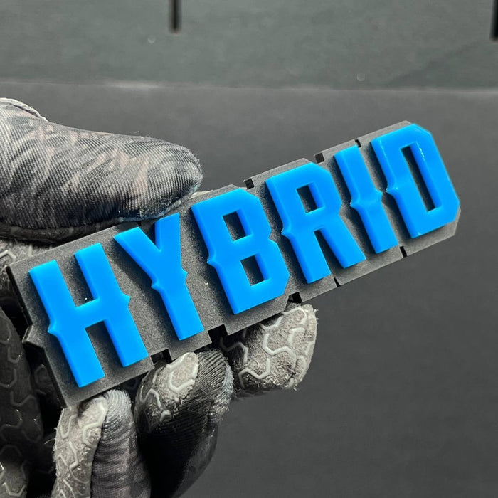 1pc HYBRID 3D Emblem – Custom Multicolor Acrylic Car Fender & Tailgate Badge