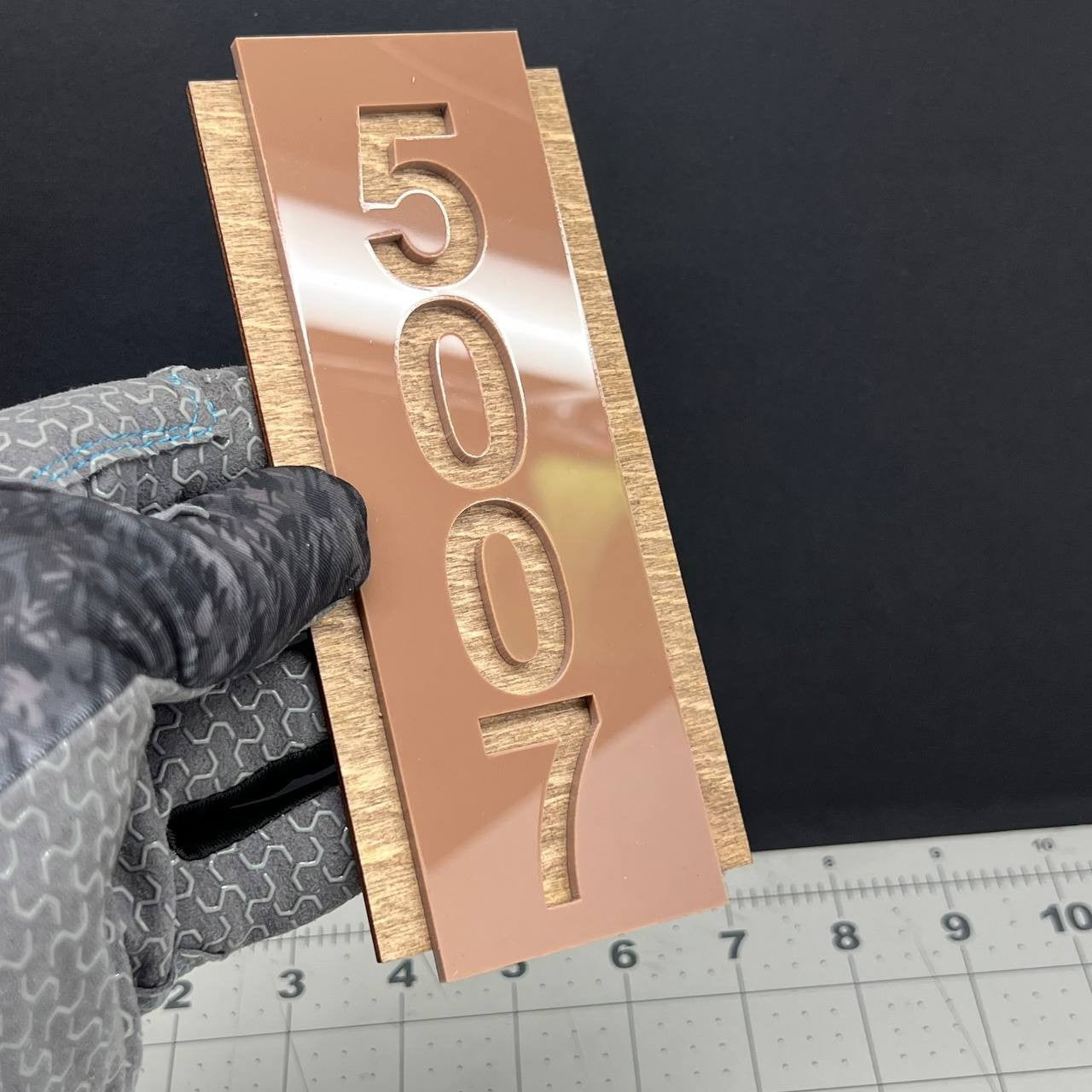 Hotel Room Number Sign – Wood & Acrylic Apartment Door Signage Custom