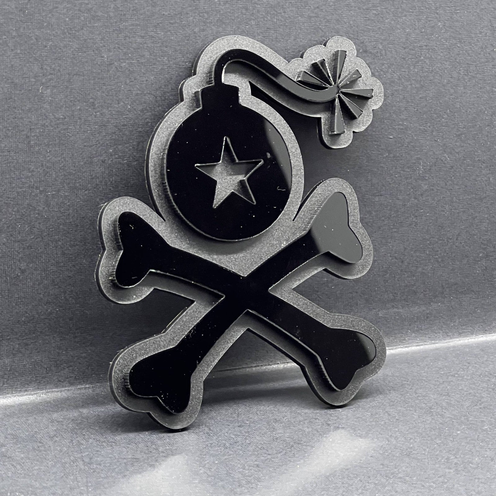 1pc Stangl Bomb Multicolor 3D Car Badge – Easy Install Acrylic Trunk & Fender
