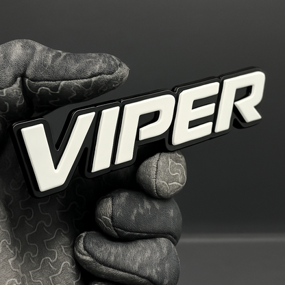 1PC VIPER Emblem – Acrylic Tailgate or Fender Badge for Car, SUV, Truck