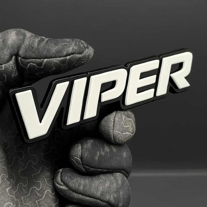 1PC VIPER Emblem – Acrylic Tailgate or Fender Badge for Car, SUV, Truck
