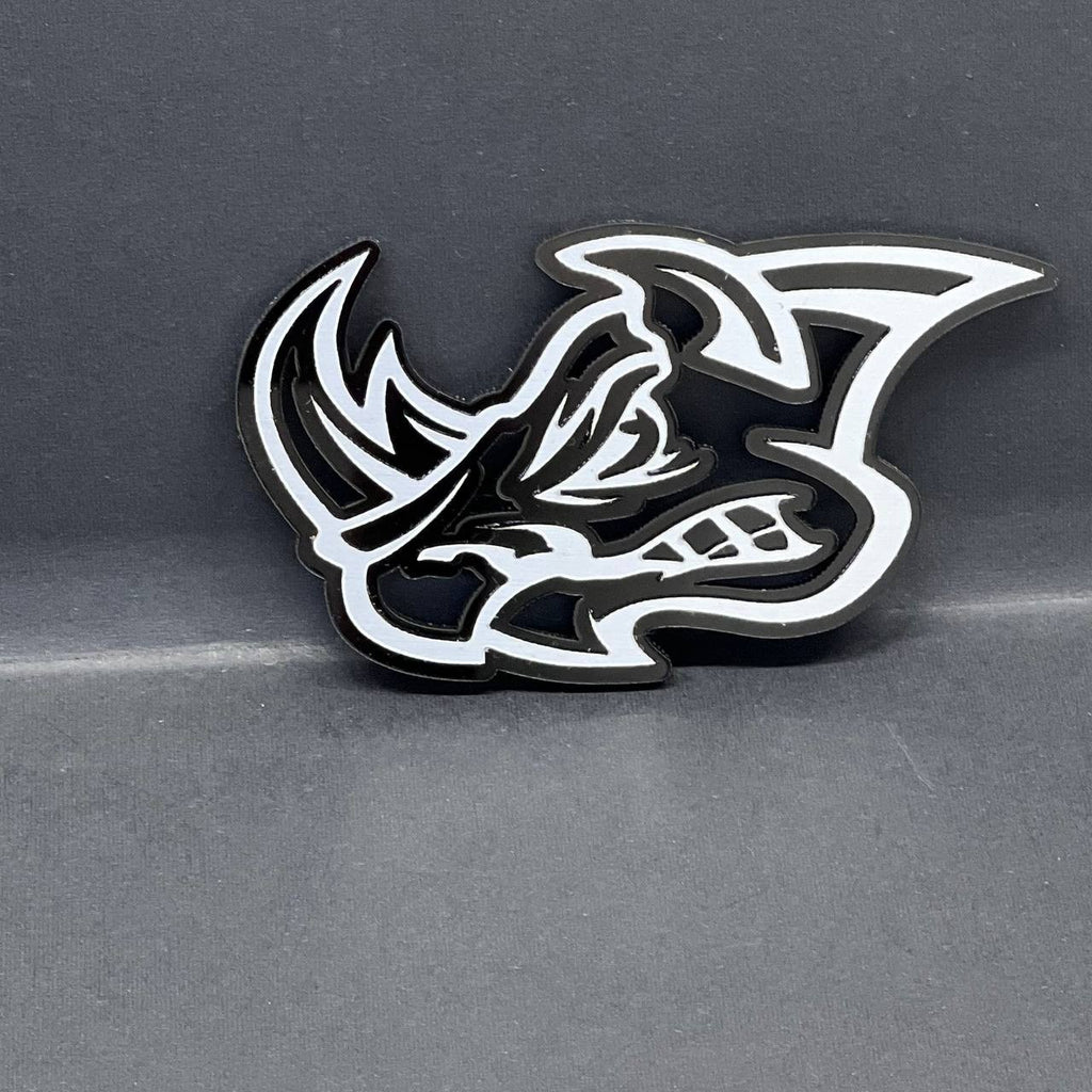 Rhino Badges – 2PCS Angry 3D Emblems for Car Truck Fender Decal